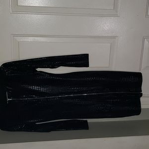 Above knee Snakeskin print dress, Black color, size small